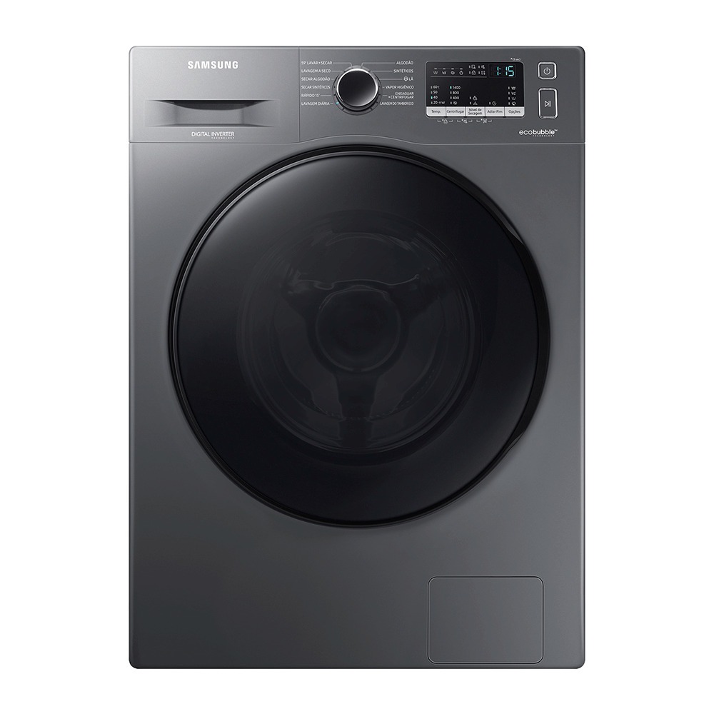 Lava e Seca Samsung Inox 11Kg 127V Ecobubble Inverter WD11A4453BX