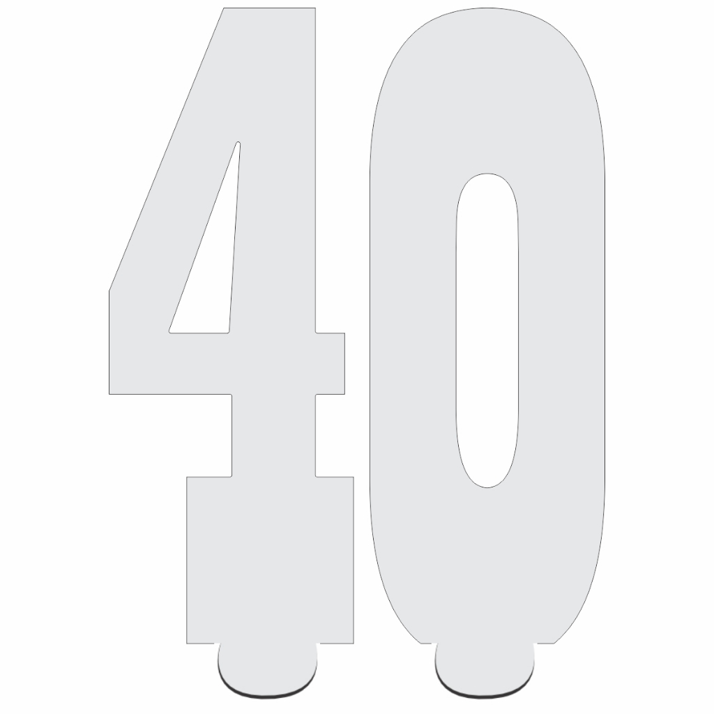 Letras ou números de 40cm de altura MDF Branco FICA EM PÉ!!A PRONTA ENTREGA