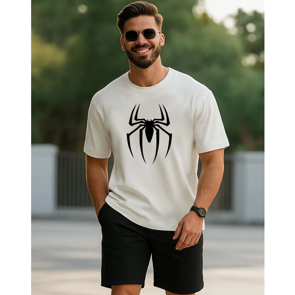 Camiseta Camisa Blusa 100% Algodão Confortável Estilosa Estampa Aranha