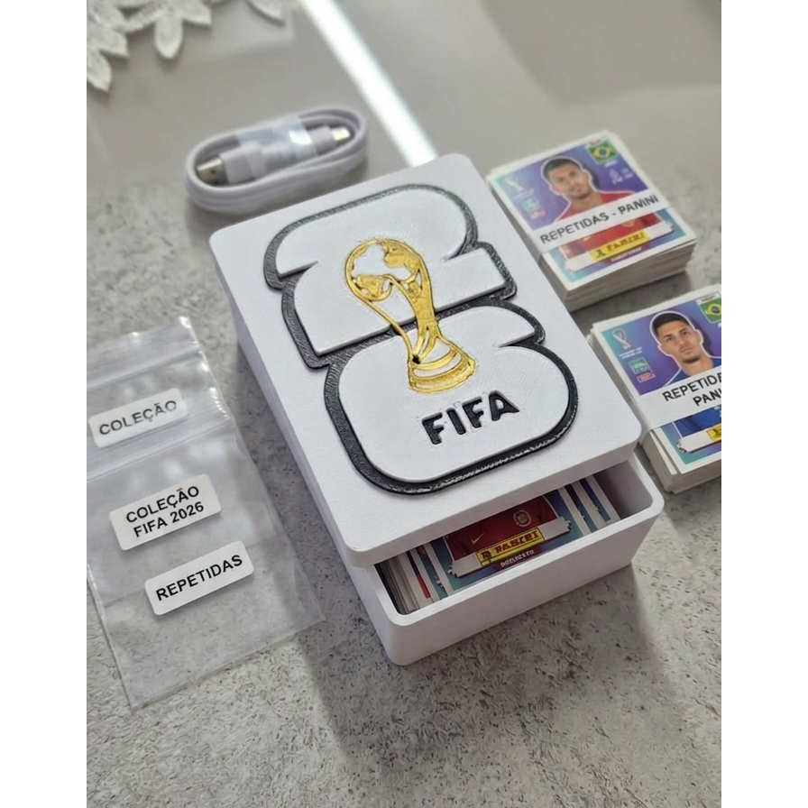 Caixa para Figurinhas Álbum da Copa do Mundo 2026 Panini