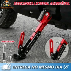 Cavalete Esportivo Descanso para Moto Pezinho Regulável Universal