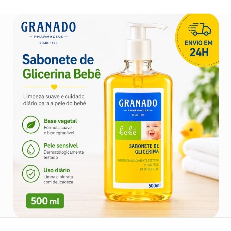 Sabonete Líquido Granado Bebê – Glicerina 500ml