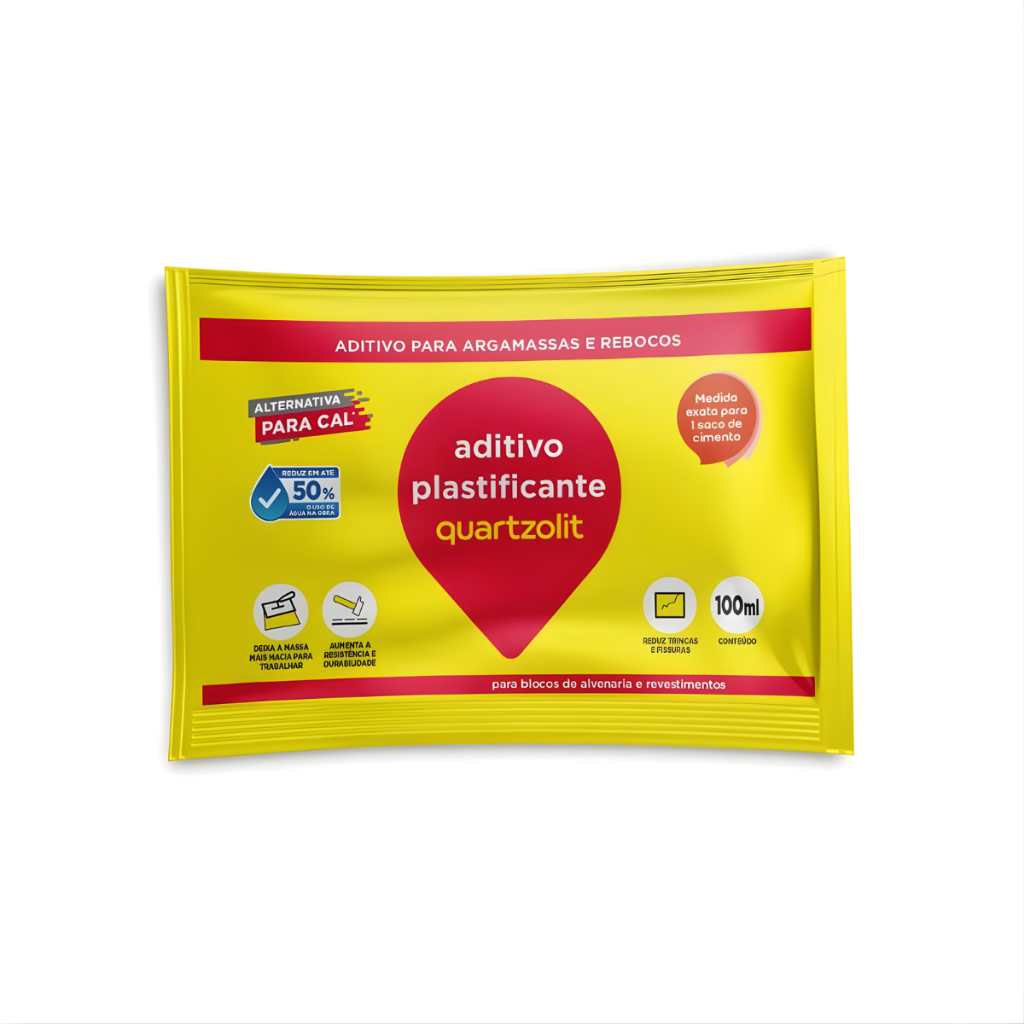 Cal Aditivo Plastificante 100ml Quartzolit Para Argamassas Rebocos e Revestimentos