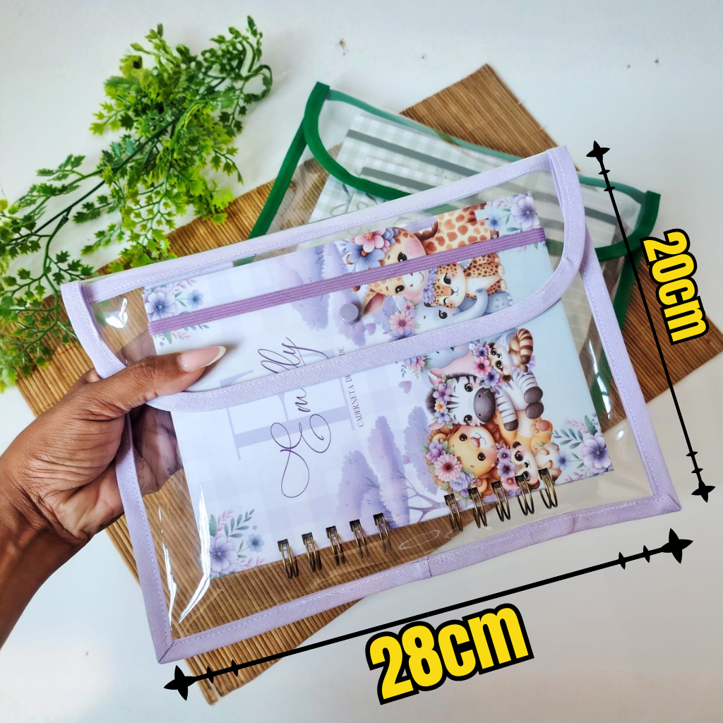 Porta Documentos Bebê Pasta Plastificada para Caderneta de Vacinação Certidão de Nascimento — imagem 2 de 2