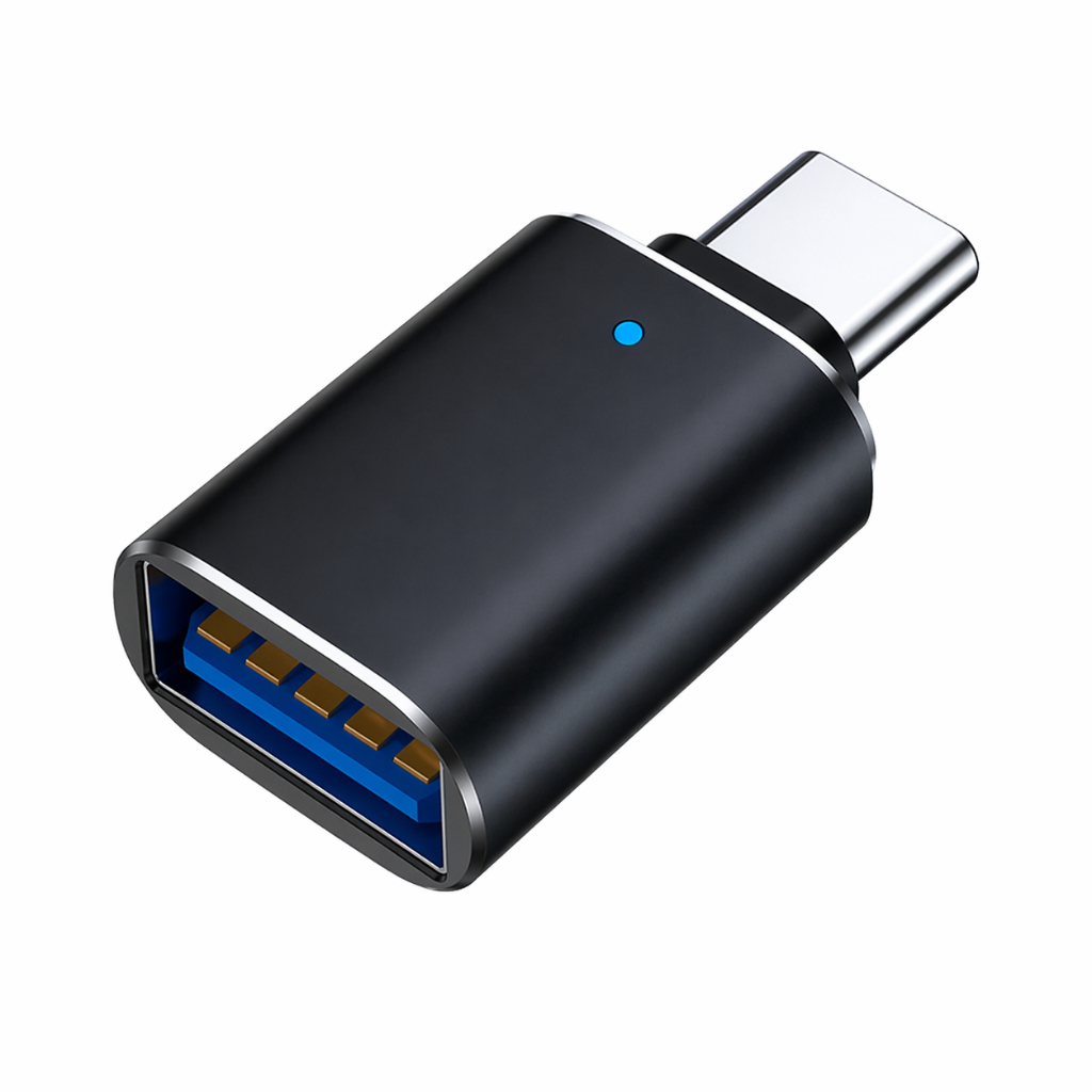Adaptador USB-C Macho para USB-A Fêmea 3.0 OTG Metálico Resistente