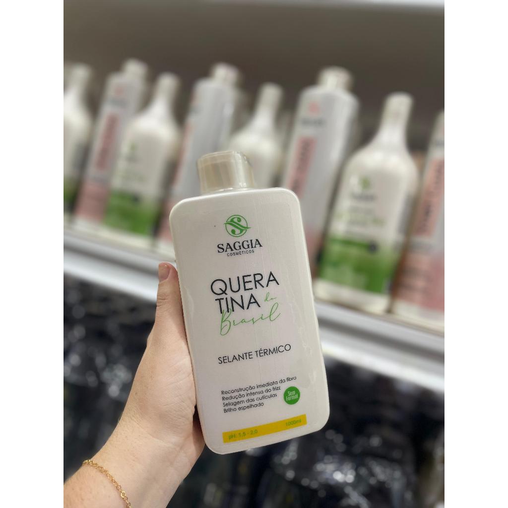 Selante Térmico 1000ml–Queratina do Brasil -Saggia Cosméticos |Alinhamento, Brilho Redução de Frizz