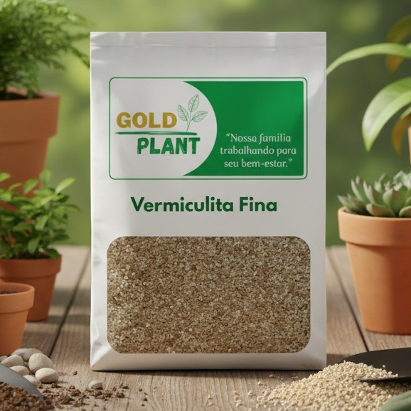 Vermiculita Expandida Fina ou Media Grow Cultivo 50 ou 100 Litros Germinação Cultivo Gold Plant