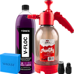 Kit Snow Foam Chantilly Manual Automotivo Lava Autos V-floc 1,5L