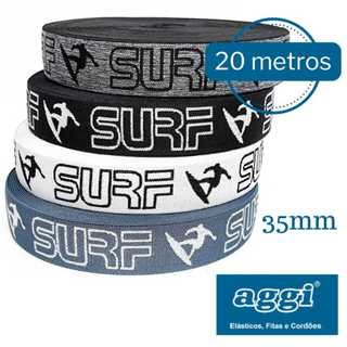 Elástico Personalizado para Cueca Boxer Masculina AGGI - 35mm c/ 20 metros