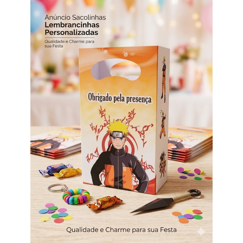 Sacolinhas surpresa Naruto  - festas aniversário  - anime - Sacolinhas pequena - lembrancinhas