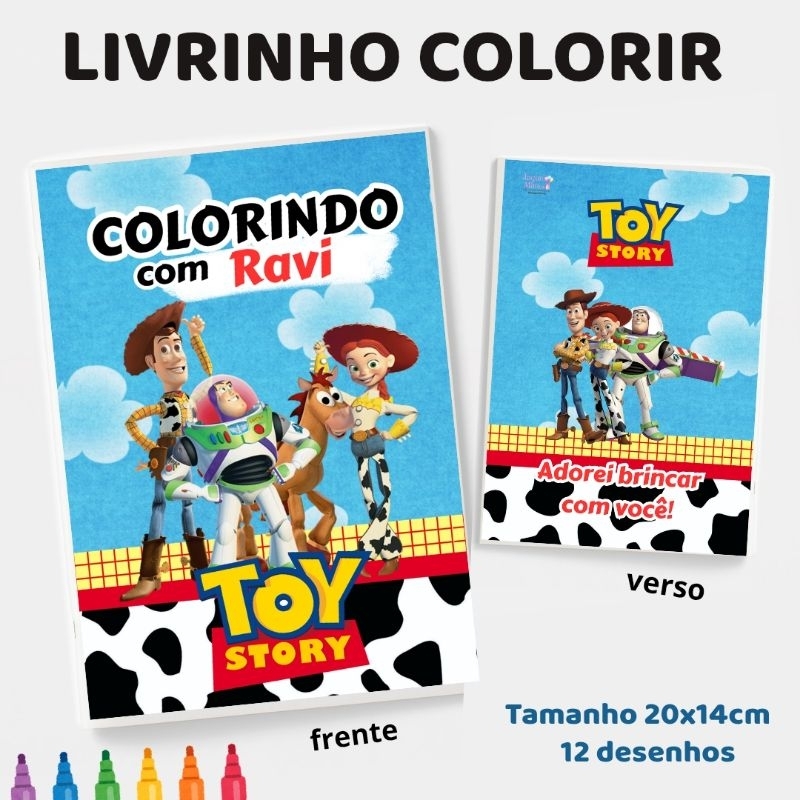 10 livrinhos colorir TOY STORY, personalizados lembrancinhas aniversário Festa Infantil