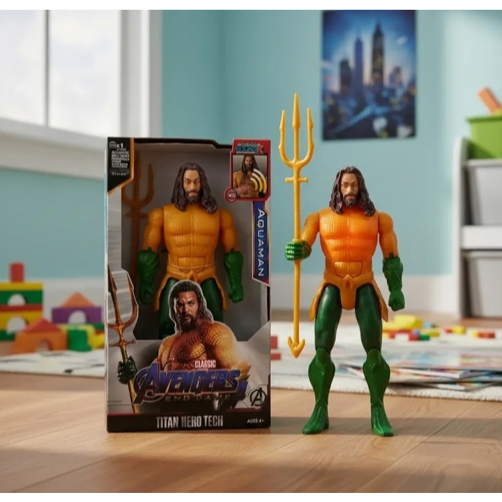 Boneco Aquaman Dc Liga Da Justiça 30cm Com Som Ds Boneco Aquaman Dc Lig