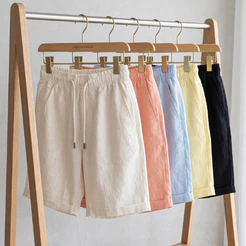 kit 5 bermudas de linho Infanto juvenil menino 100% Linho confortável ideal para verao casual e premium tamanhos 01 a 16