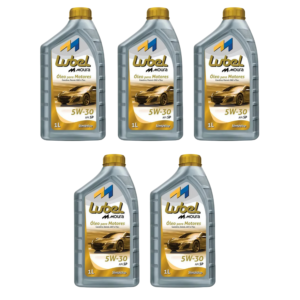 Óleo Moura Lubel 5W30 Sintético Kit 5 Unidades 1L Motor Flex Diesel Leve Original