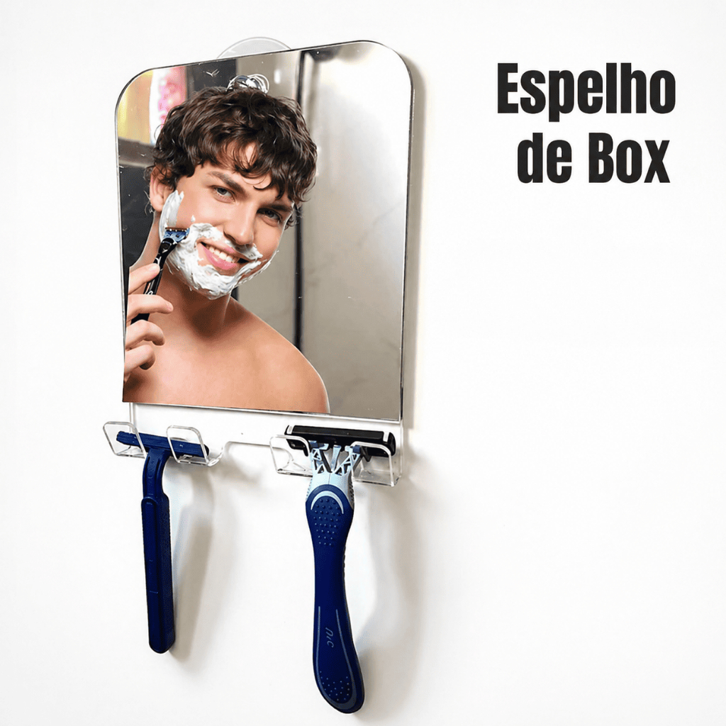 Espelho para Box em Acrilico com Ventosa