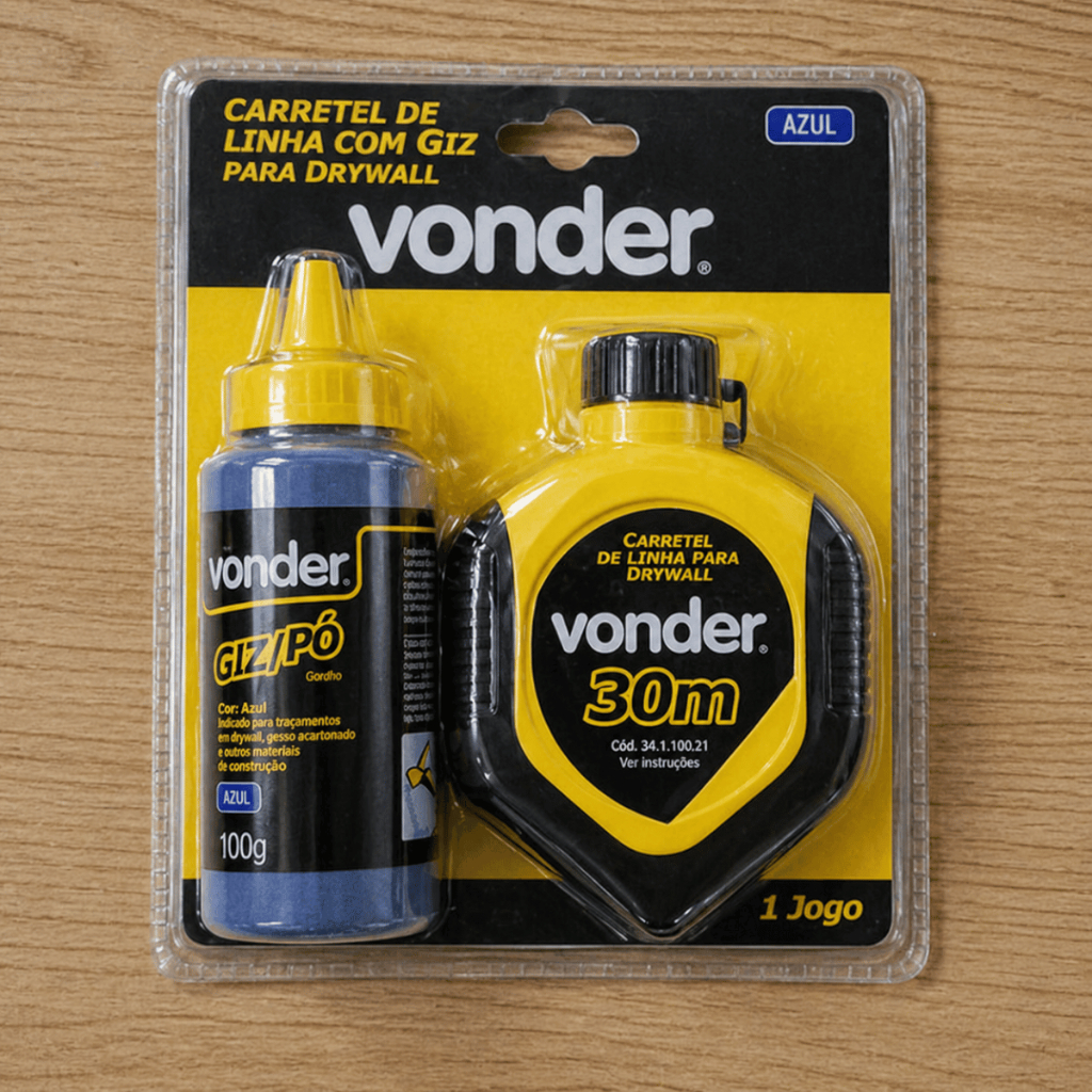 Carretel De Linha Com Giz Azul Para Drywall 30 Metros VONDER