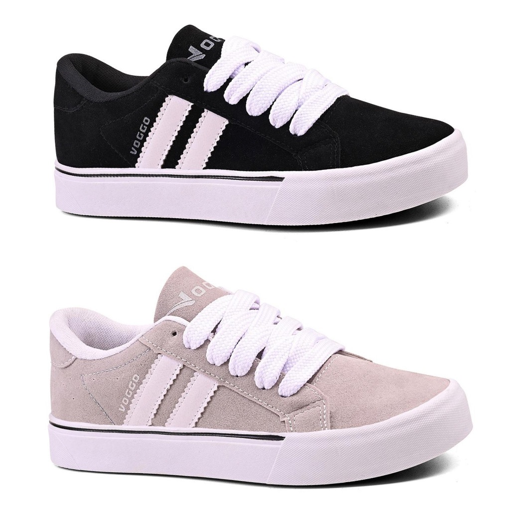 Tenis Casual Unissex Voggo Kit 2 Pares Melhor Preço Qualidade e Conforto — R$ 140,00 em Shopee