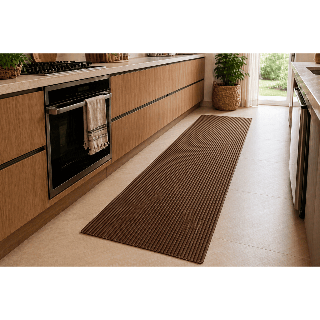 Passadeira em Rolo Marrom Antiderrapante 1,65x0,65cm Corte Sob Medida Lavável Resistente