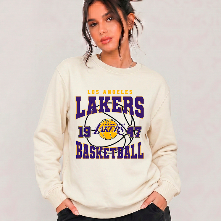 Moletom Gola Careca Basquete Los Angeles Esporte Lakers Streetwear Basketball  Blusa de Frio Unissex