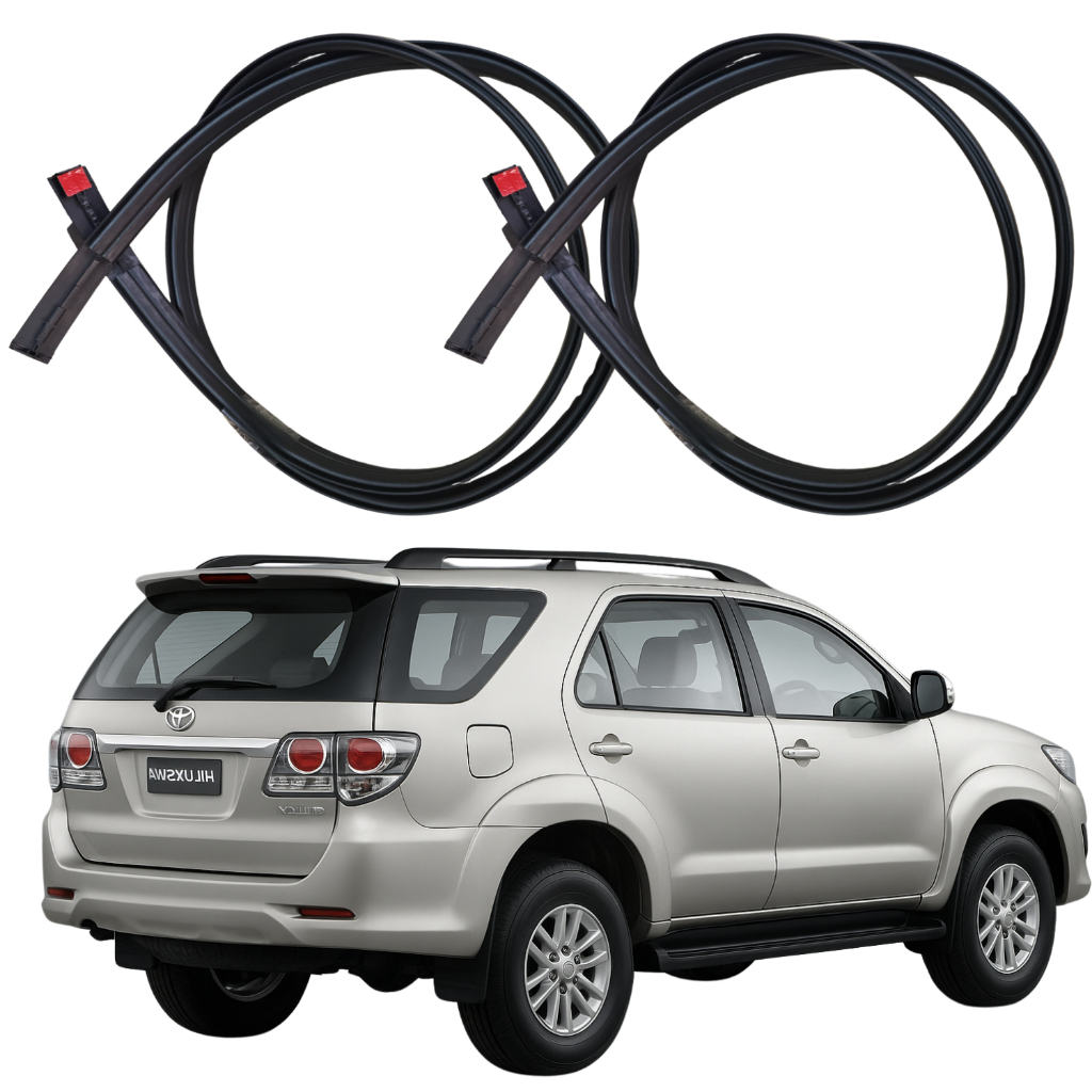 Par 2x Frisos de Borracha para o Teto Vedação Proteção Guarnição Lateral Toyota Sw4 2005 Até 2015