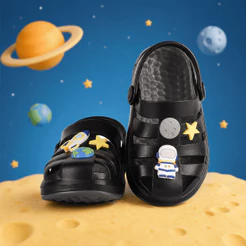 Babuche Sandália Infantil Menino Bebe Astronauta EVA Macio Leve Confortável Foguete Volta ás Aulas