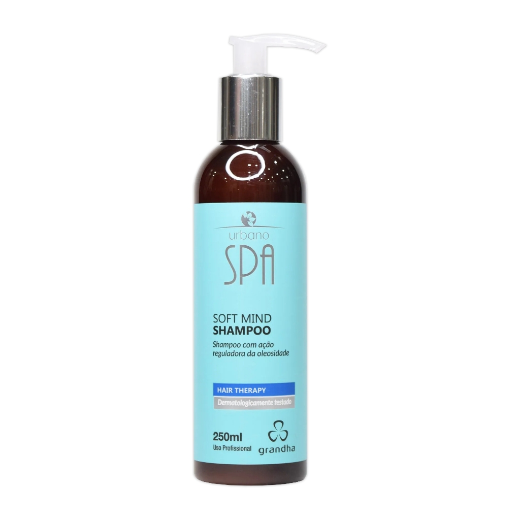 Grandha Shampoo Soft Mind Spa Blue 250ml Combate Queda Capilar Androgenética e Oleosidade Excessiva