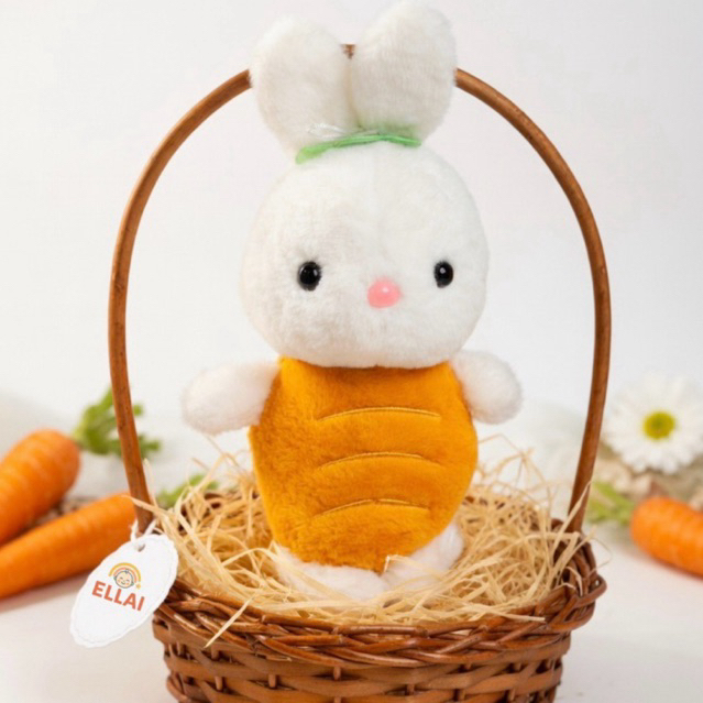 Coelho de Pelúcia Fruta Brinquedo Fofo Criança Diversão Pelucia Infantil Crianças Pascoa Coelhinho Coelha Páscoa