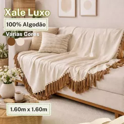 Xale Luxo 1,60m x 1,60m 100% Algodão