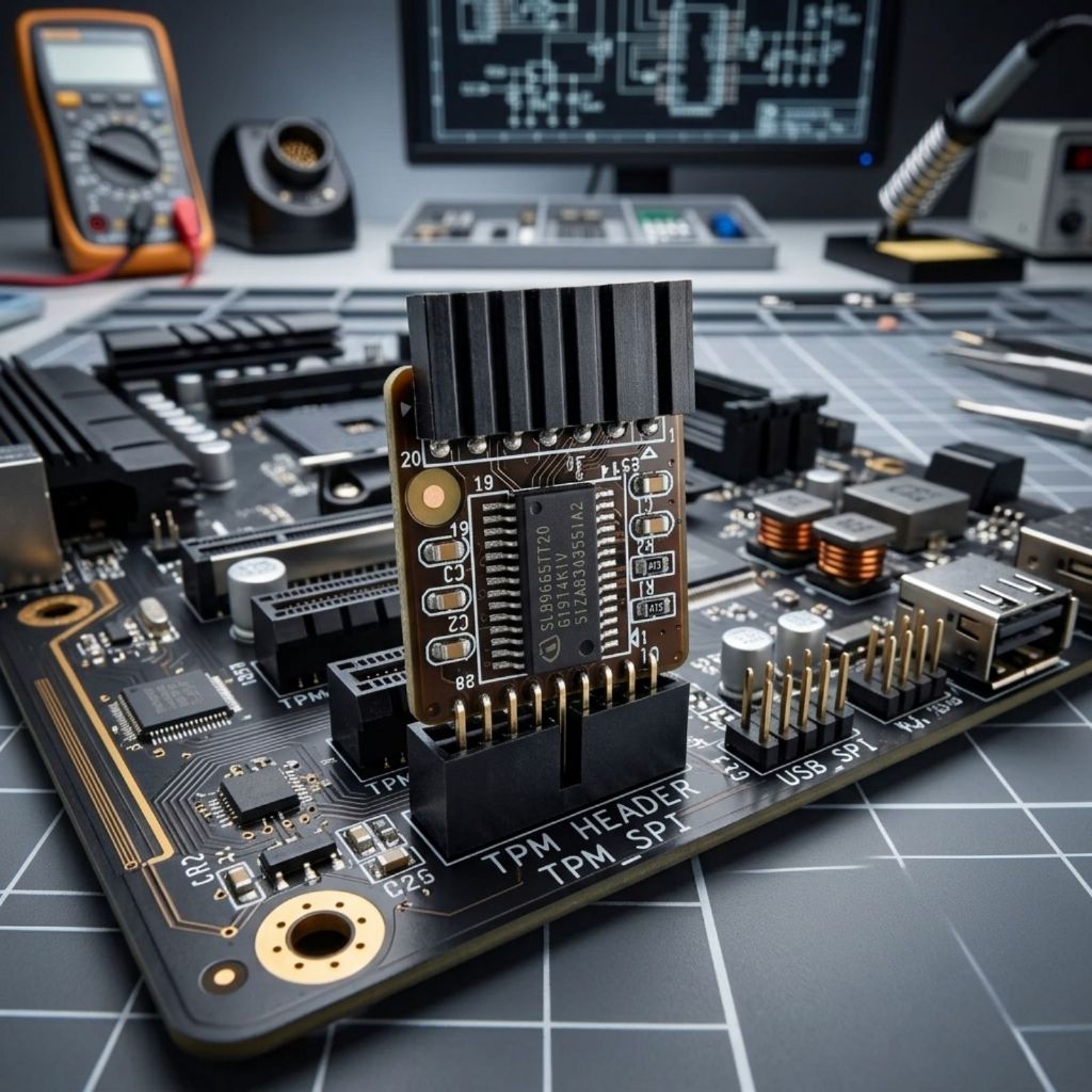 Chip Tpm 2.0 Para Placa-mãe Chipset H61 B75 H81 14 pinos LPC Windows 11 — imagem 2 de 2