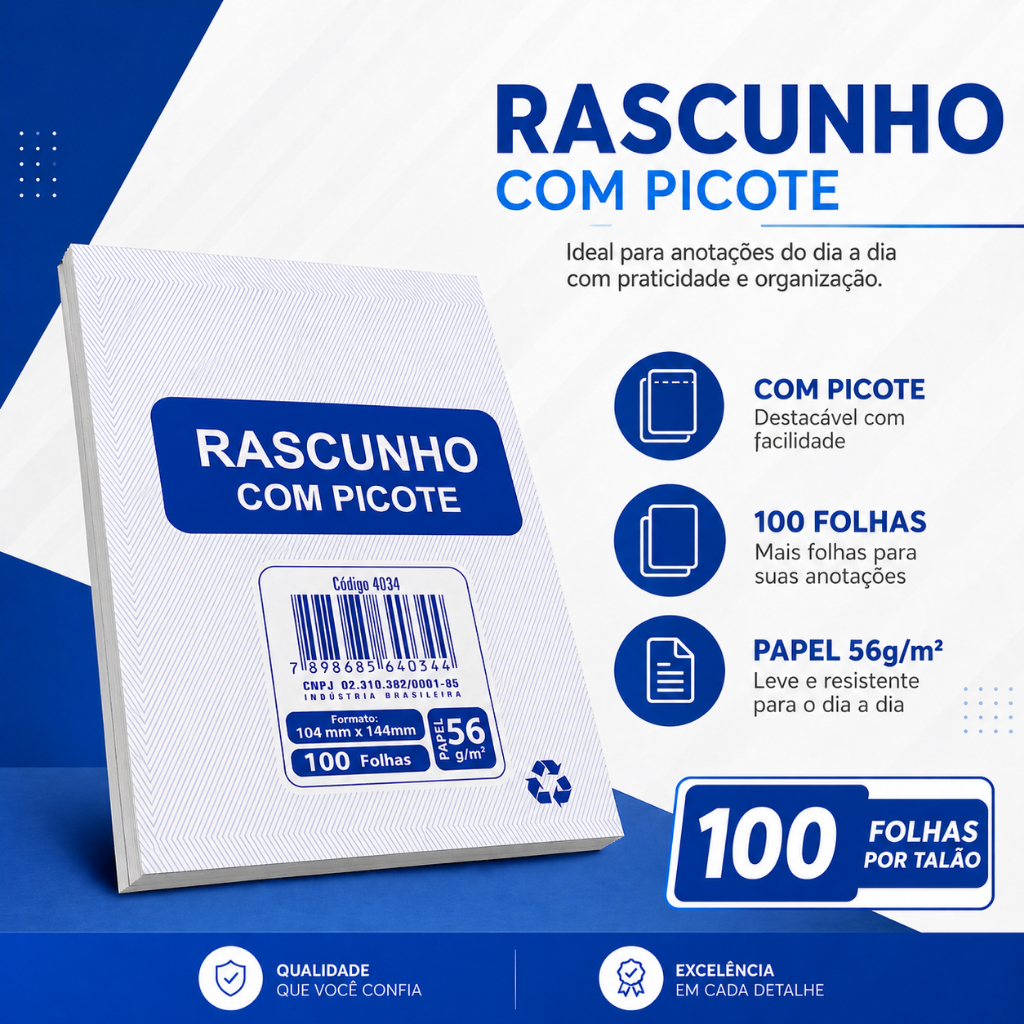 1 3 5 10 Bloco Rascunho Com Picote 100 Folhas 104x144mm Papel Qualidade Barato