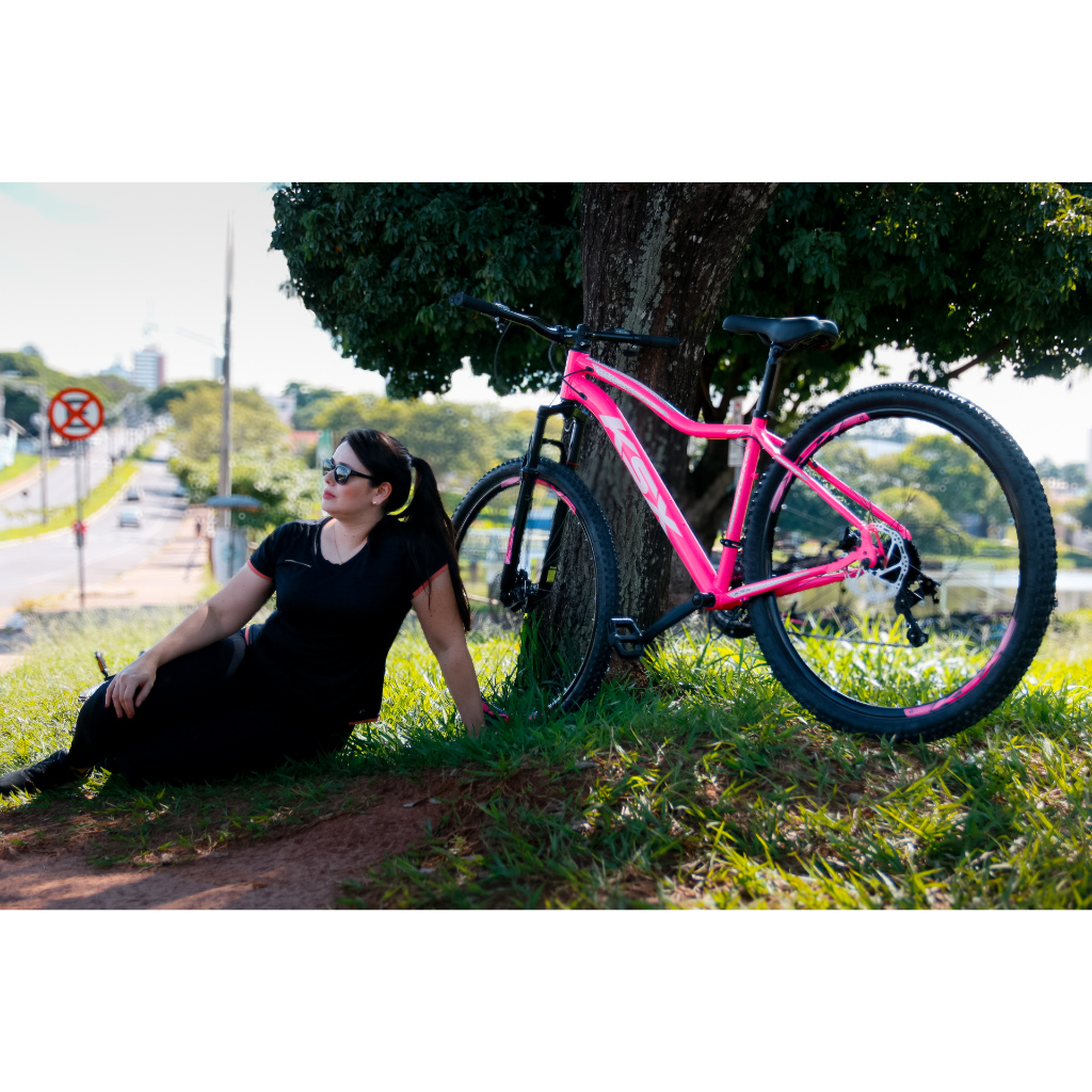 BICICLETA BIKE ARO 29 MTB ALUMÍNIO KSX 21V MARCHAS INDEX CABEAMENTO INTERNO FEMININA