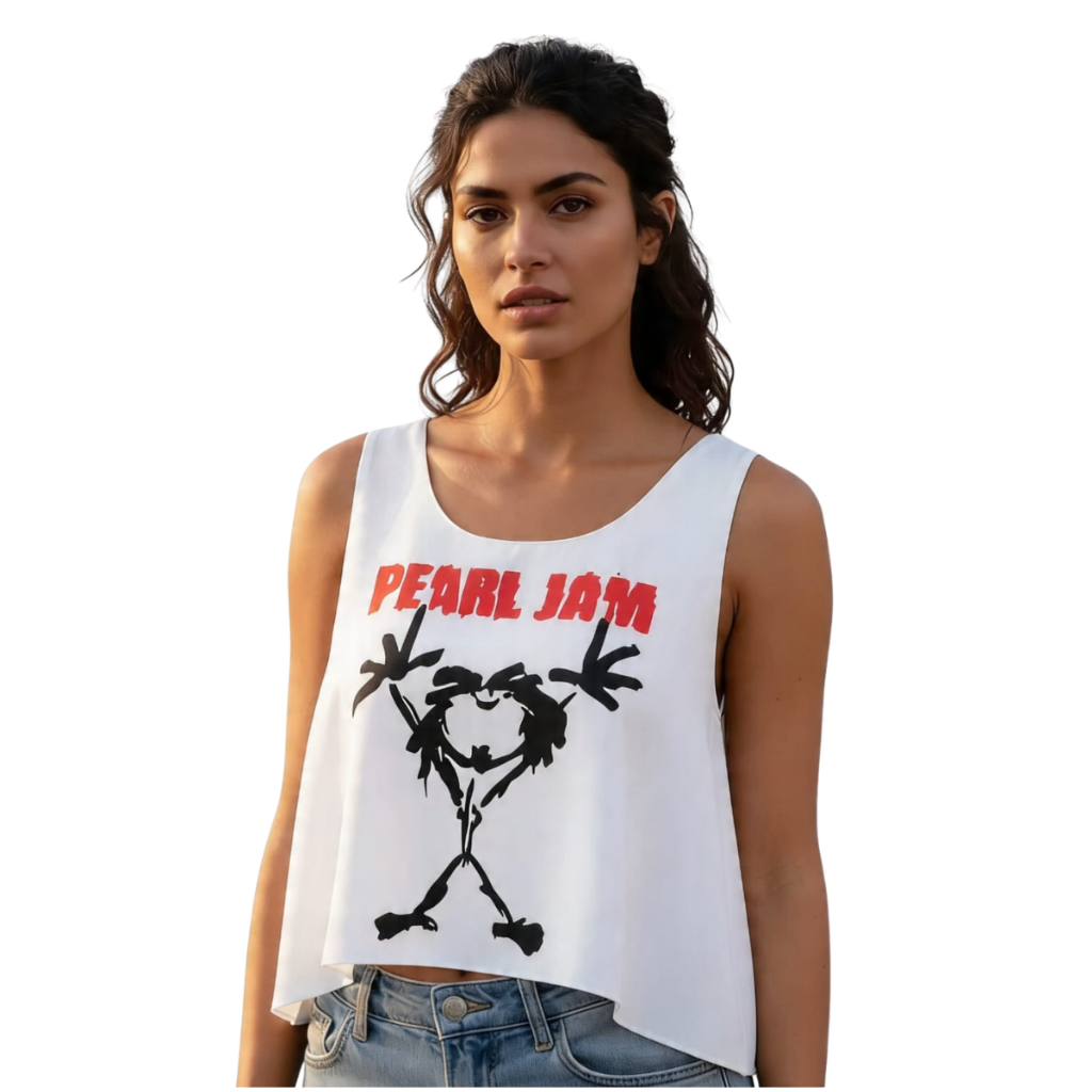 Regata Cropped Camiseta Feminina Academia Banda Pearl Jam