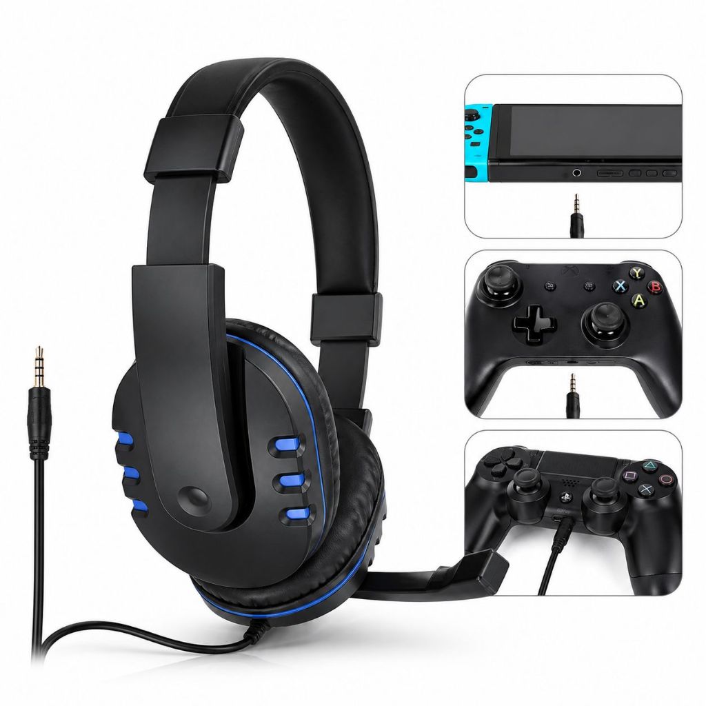 Headset Fone Gamer De Ouvido Com Microfone Para PC Computador Headphone Videogame Celular