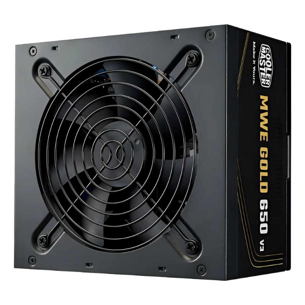 FONTE COOLER MASTER ATX 3.1 650W MWE GOLD 650 V3  80 PLUS GOLD SEM CABO DE FORÇA