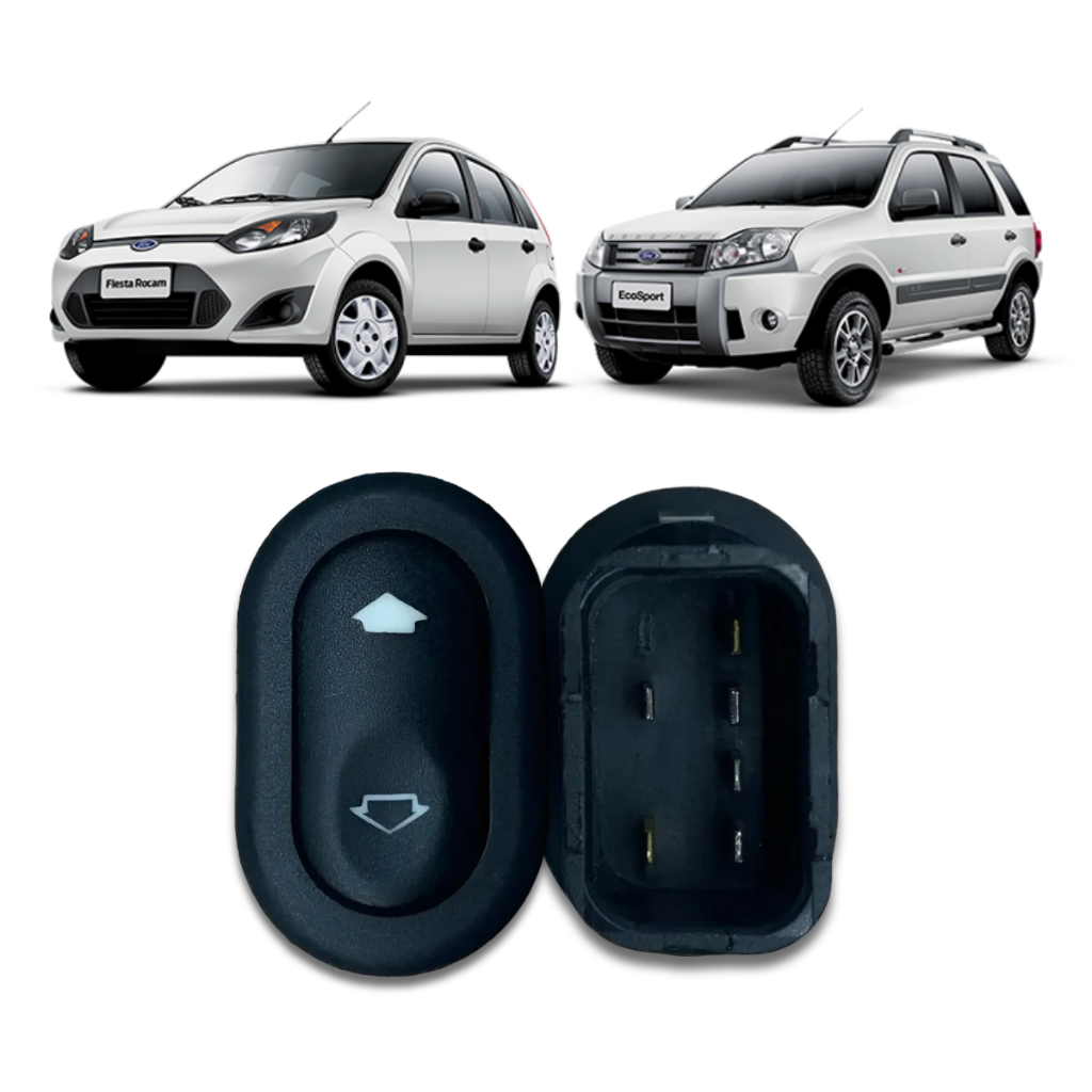 Botão Interruptor Vidro Elétrico Simples Ford Fiesta Ecosport 6 Terminais