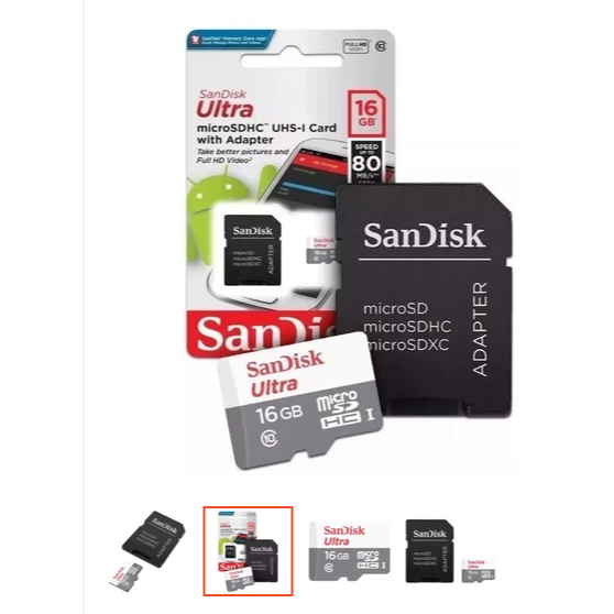 Cartão de Memória MicroSD - Sandisk Ultra 16GB Classe 10