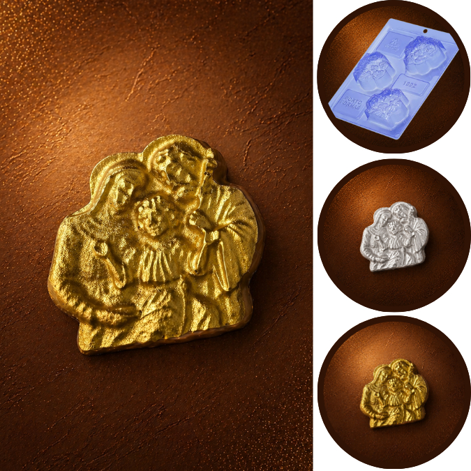 1~5 Formas silicone p chocolate Sagrada Família Porto cod P1002 (CHOCO)