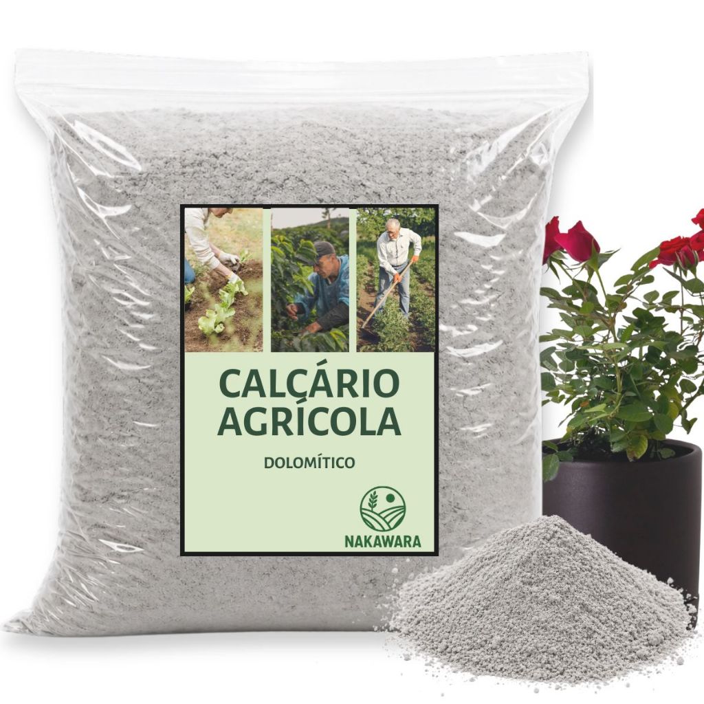 Calcário Dolomítico Corretivo de Solo PRNT 80% - Plantas Jardim Horta pH Equilibrado Cálcio Magnésio