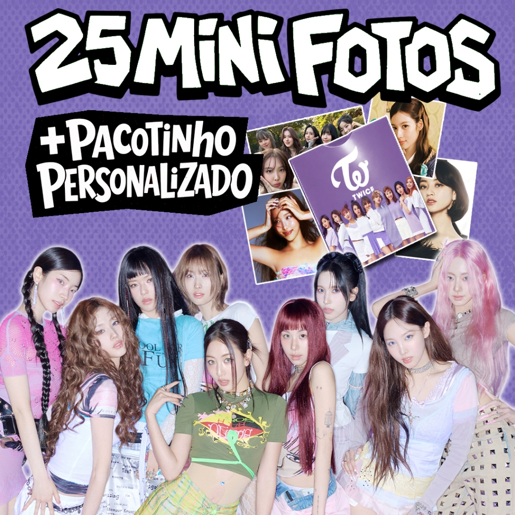 TWICE KPOP 25 Mini Fotos + Pacotinho Personalizado Estilo Photocards Kpop Alta Qualidade