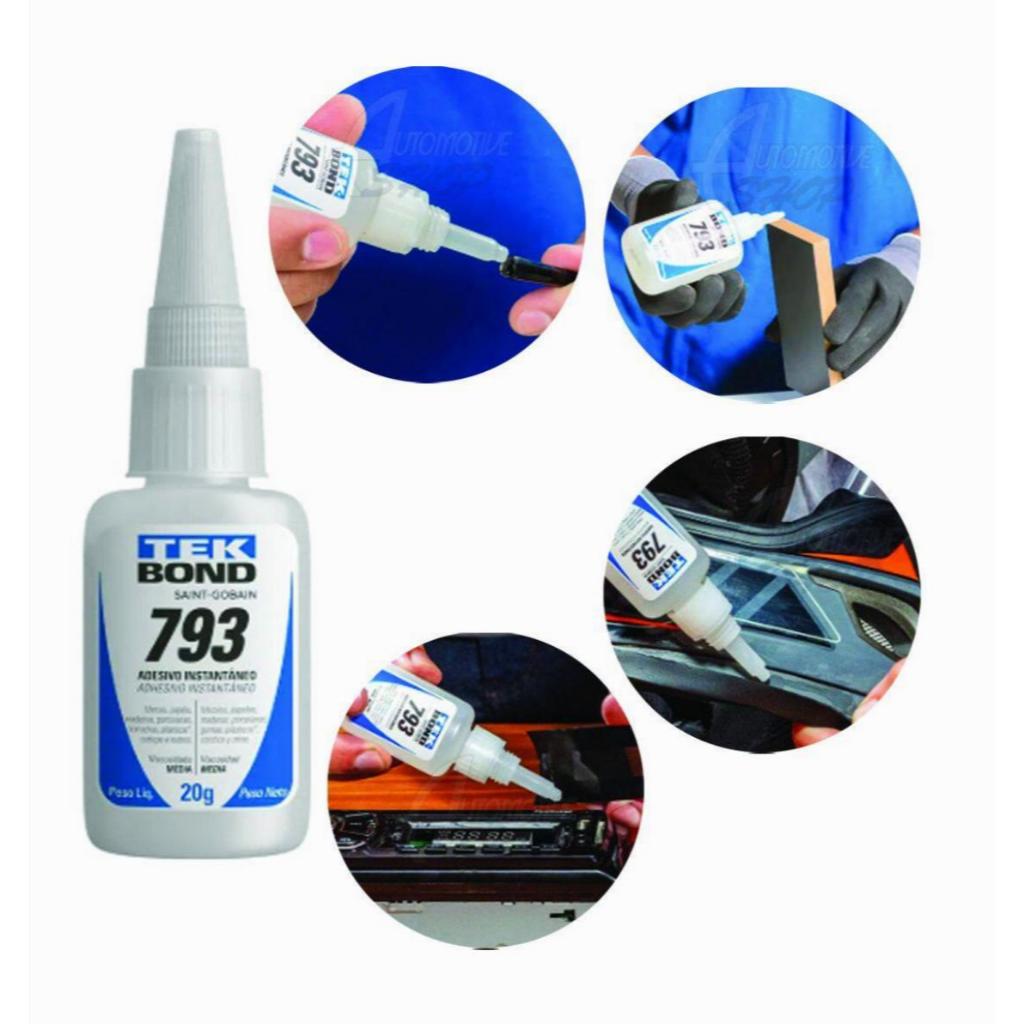 COLA ADESIVO INSTATANEO 793 -20G COM BICO ANTI ENTUPIMENTO TEK BOND ORIGINAL