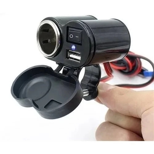 Adaptador Veicular 12v Usb Universal Moto Saida Usb 5v 1a V51