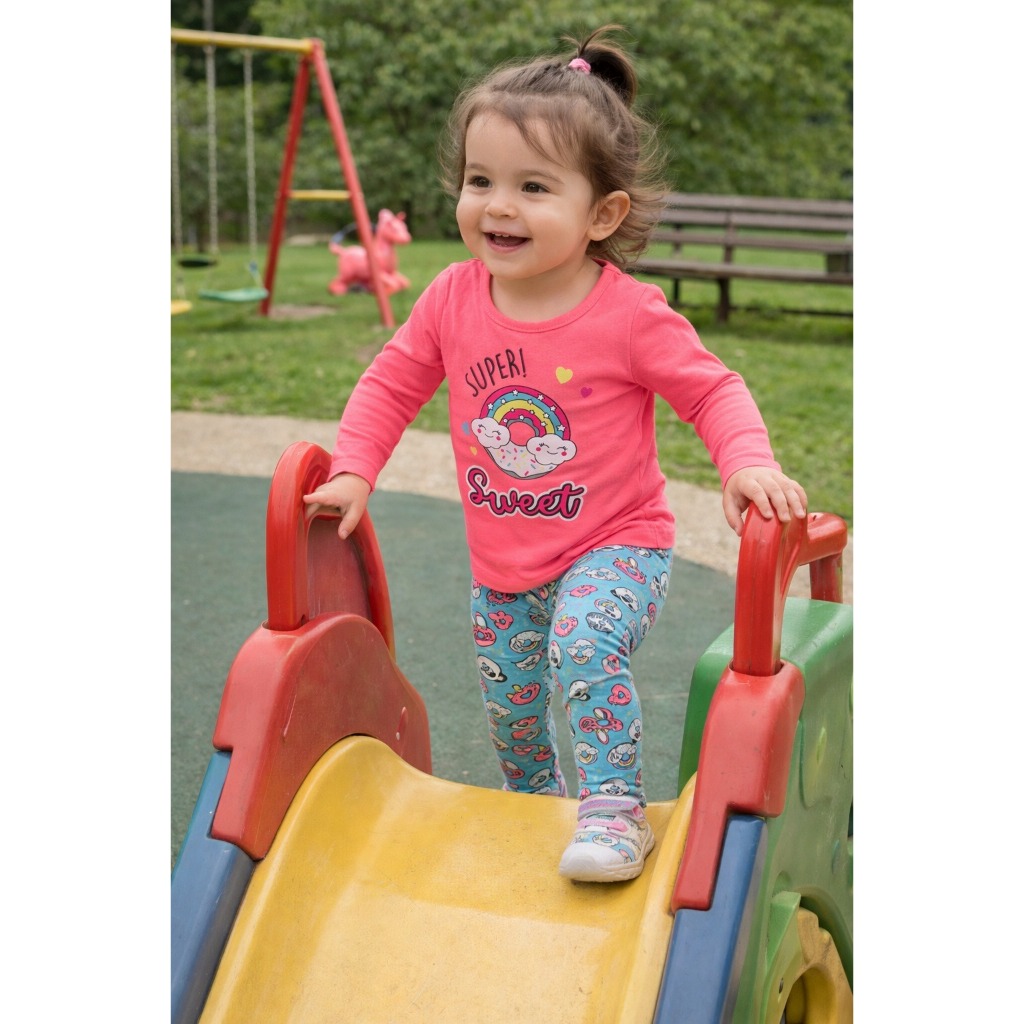 2 Peças Inverno Menina, 1 Calça Legging + 1 Blusa manga comprida, Conjunto Infantil Roupa Menina PROMOÇÃO  COLEÇÃO 2026