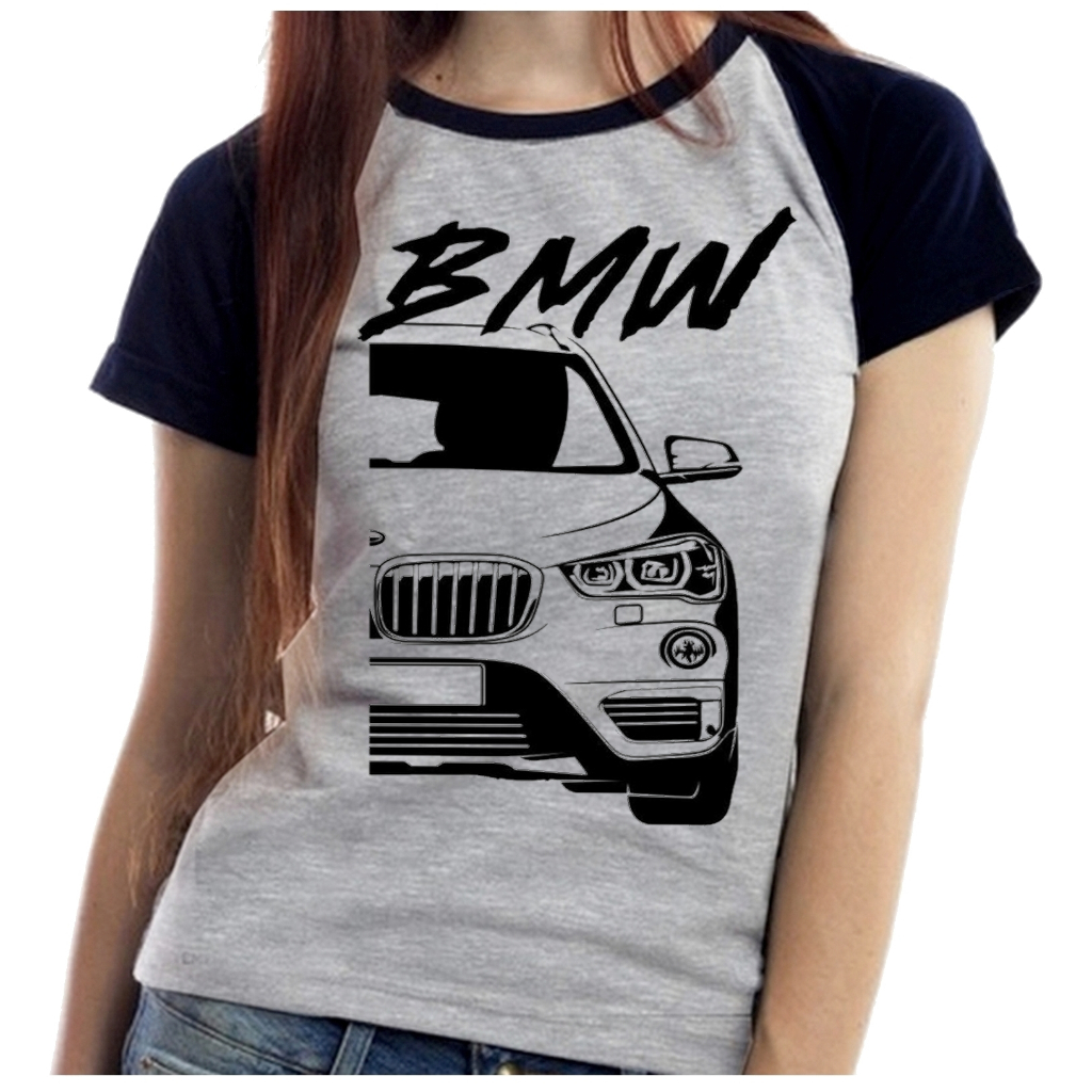 Baby Look Blusa Feminina ou Camiseta Unissex bmw x1 carro camionete