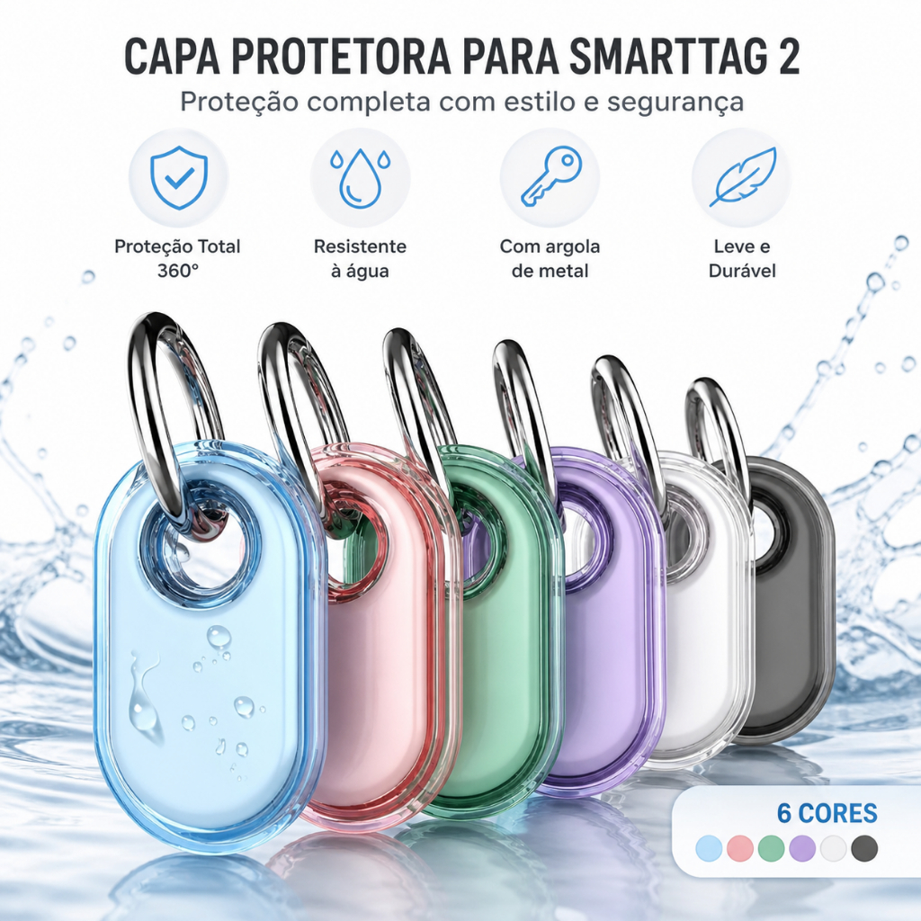 Capa case chaveiro para Samsung SmartTag 2 à prova d'água
