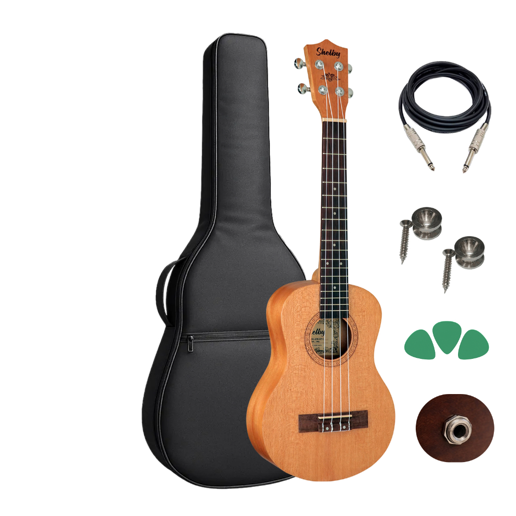 Ukulele Tenor Shelby Su25m Captador Passivo + Capa Acessorio
