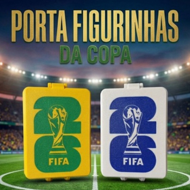 Caixa Estojo Porta Figurinhas álbum Copa do Mundo 2026 Figurinhas Legend Compacto Estojo de Bolso Copa do Mundo
