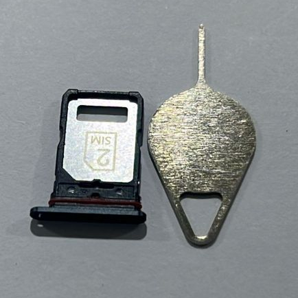 Bandeja Slot Chip Gaveta De Chip + Chave Ejetora Para Moto Edge 30 Fusion Preto