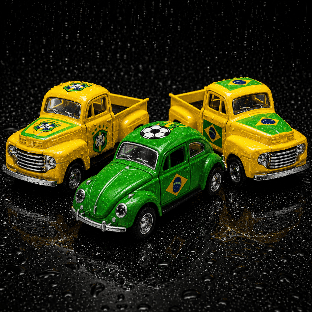 🔥 Carros RETRO BRASIL FUSCA & PICKUP 1948 12cm | MODELOS 100% EXCLUSIVOS | Envio Imediato 🚚💨