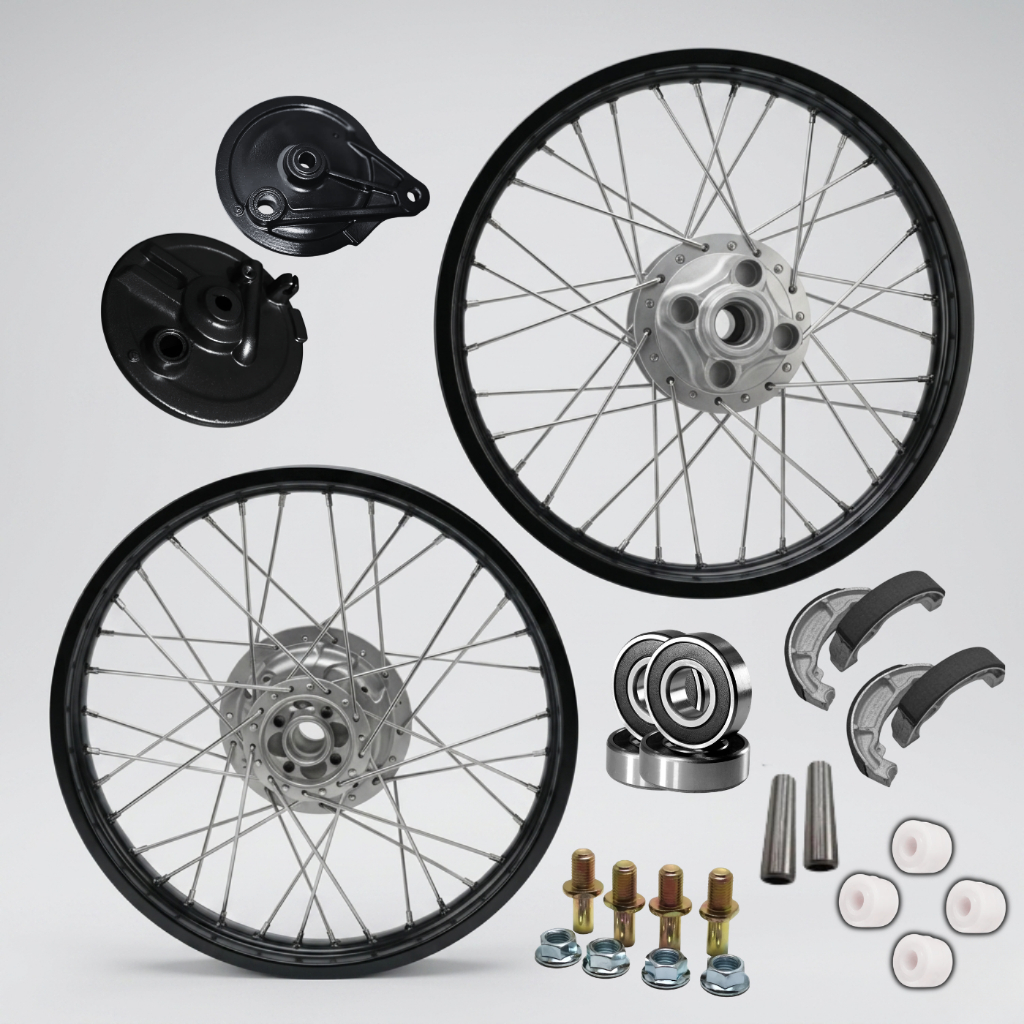 Par Rodas Aros Preto Cg Titan Today 125 83/99 Espelhos Preto + Acess