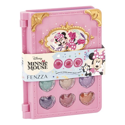 Kit De Maquiagem Diário Rosa Minnie Mouse Disney Fenzza Original